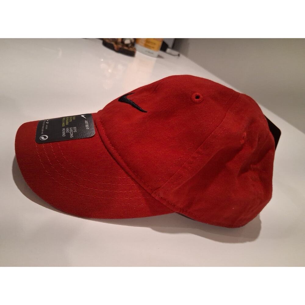 Nike Boys Toddler Strapback Hat Red Adjustable Embroidered Swoosh Logo W/Tags - Picture 3 of 5